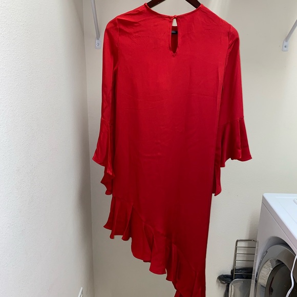 ALEXIS - Ruffle-Trim Asymmetric Dress - Picture 2 of 6